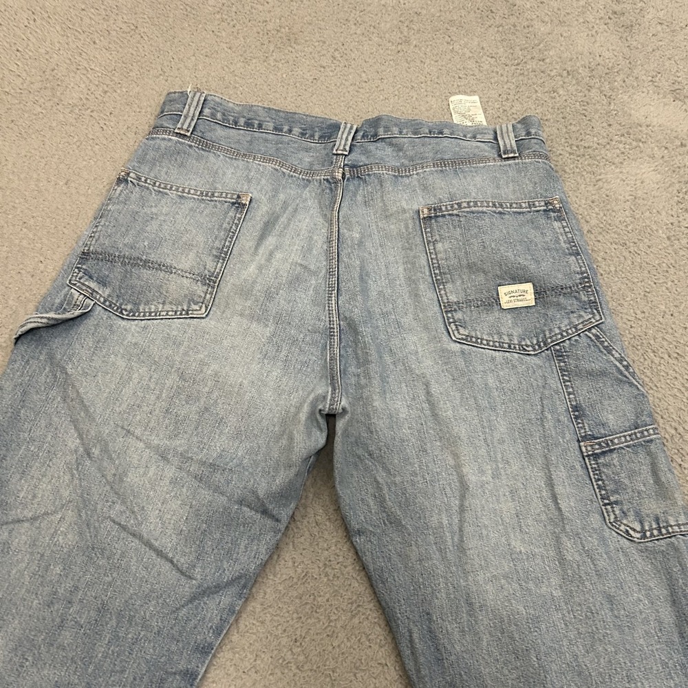 Levis Jeans Mens 38x32 Blue Denim Signature Carpenter Light Wash Gorp Core Skate